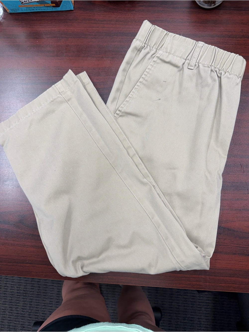 Two boys lands end uniform pants Beige